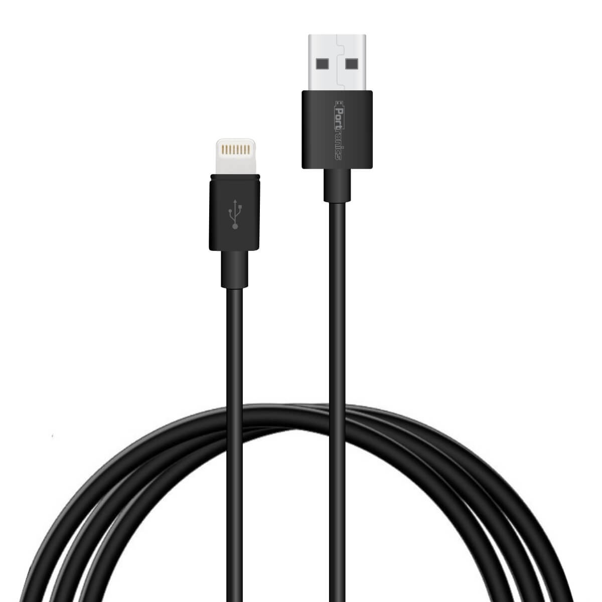 Portronics POR-1087 Konnect Core Plus 2M 2 m Lightning Cable , Compatible with iOS Devices